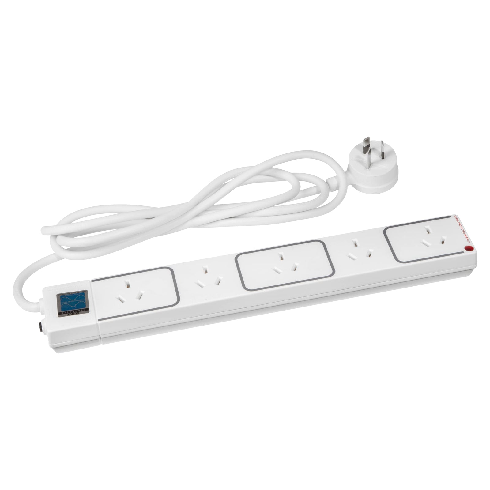 HPM 5 Outlet Surge Protected Powerboard