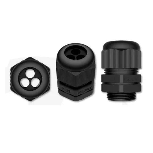 Matelec Cable Gland 3 Hole Nylon PA66 M25 3-7mm IP68 | NCG-M25/3X7.0