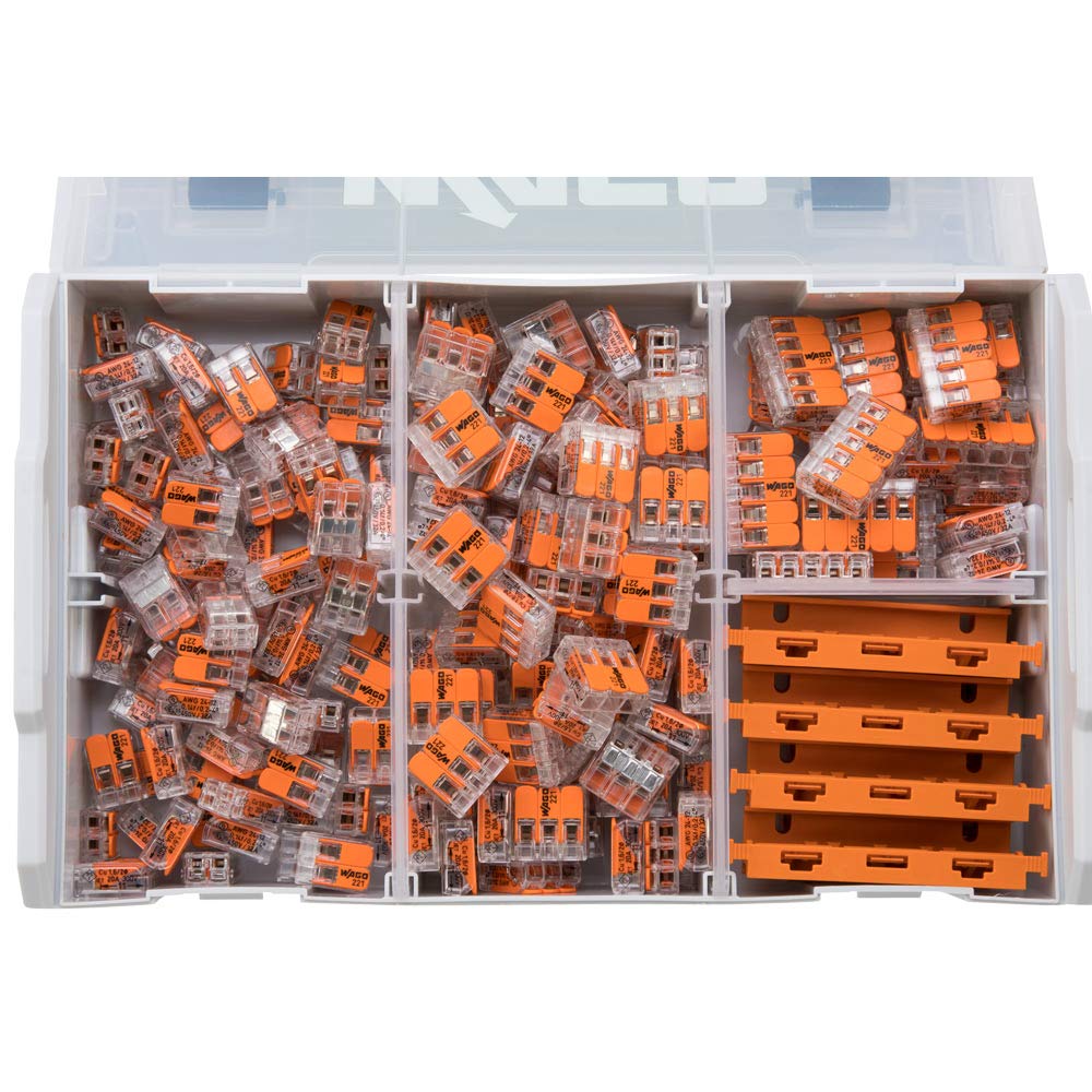 **Official & Genuine** WAGO 887-952 L-BOXX® Mini - 4mm² 221 Series Connectors in Sortimo Carry Case (100) 221-412, (100) 221-413, (25) 221-415, (4) 221-500