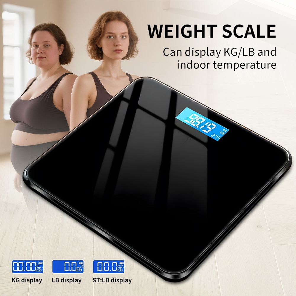 396-pound Weight Scale, Electronic Scale, Bathroom Scale, Personal Scale, High-precision Weight Scale, With LCD High-definition Display And Temperature Display (switchable KG/LB Units) Large Platform, Durable And Safe, Suitable For Various Scenarios
