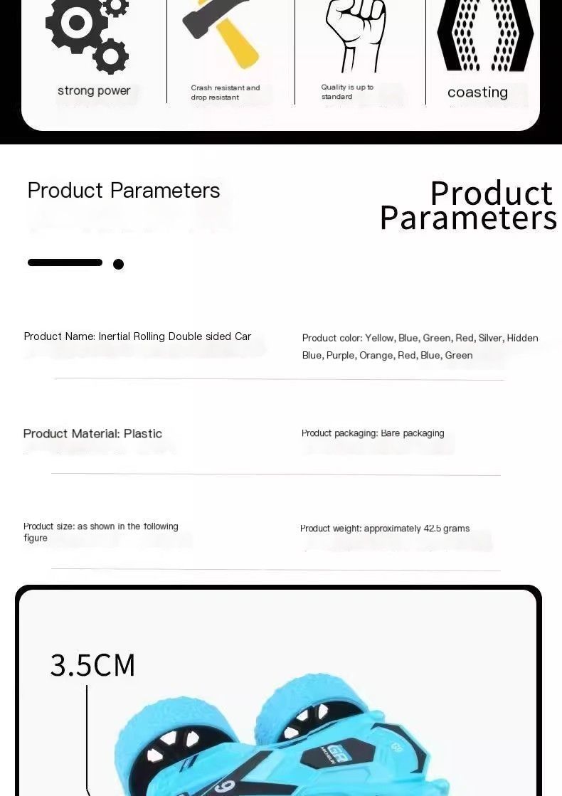 InertiaTumblingCar,1-PieceSet-180°Flip