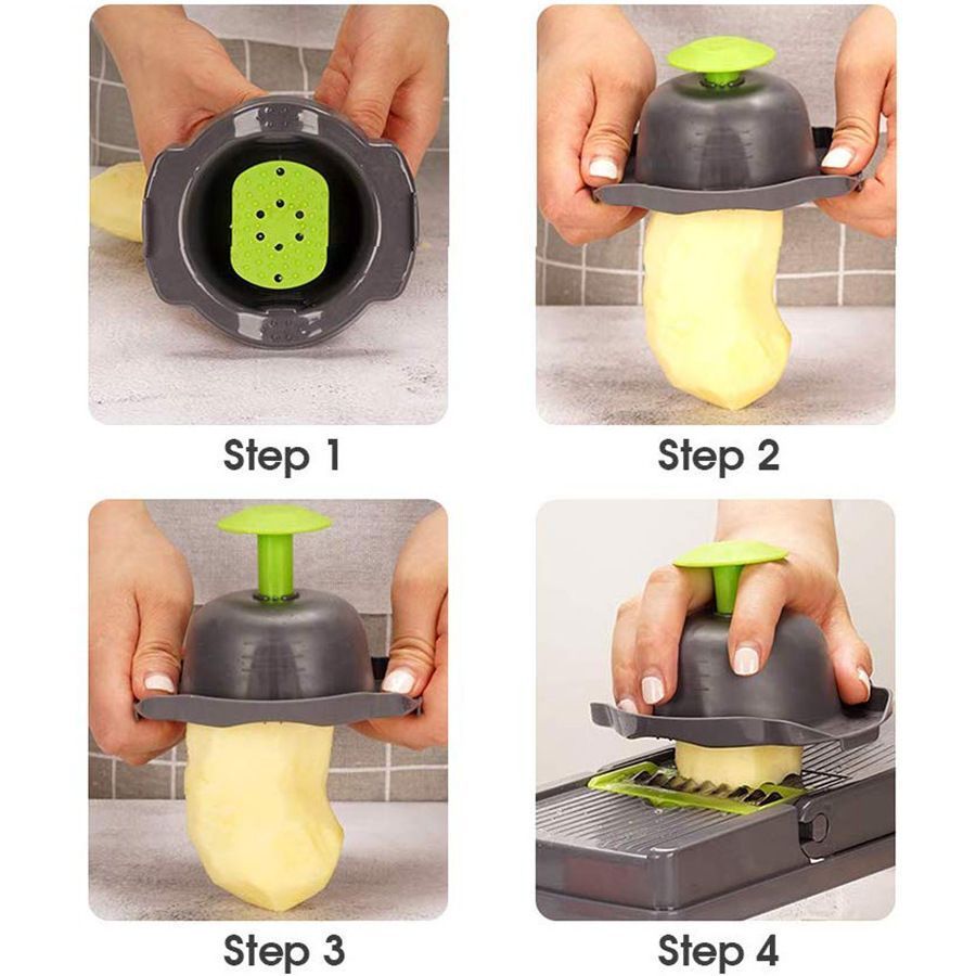16-in-1 Vegetable Chopper (11 Blades+Square Tool)