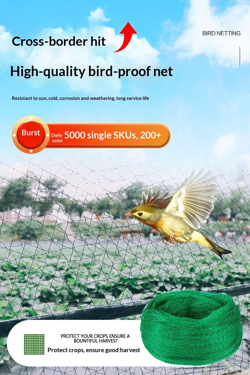 Transparentnylonmesh,4meterswideby10meterslong