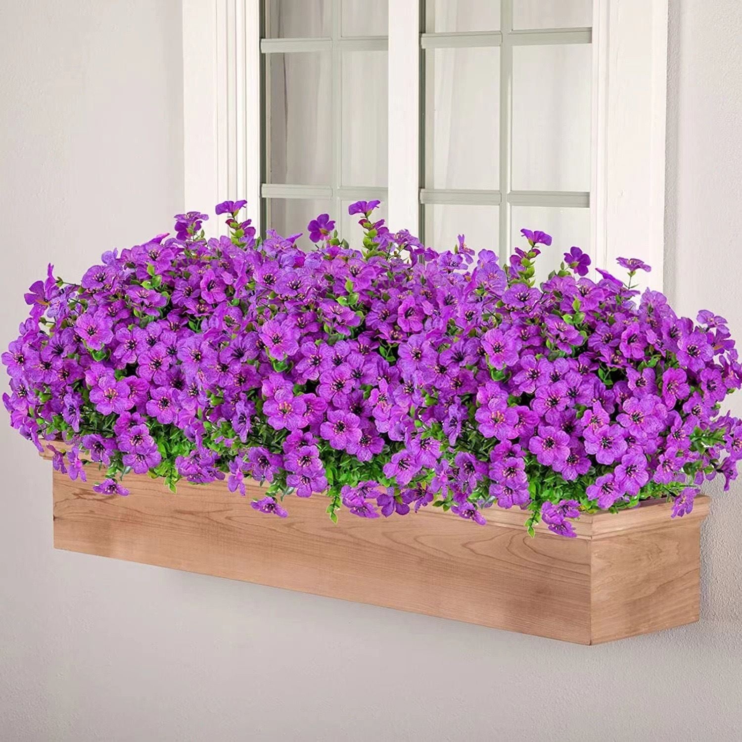 7 Heads 35 Mesh Eucalyptus Violet Yellow 21 Bunches