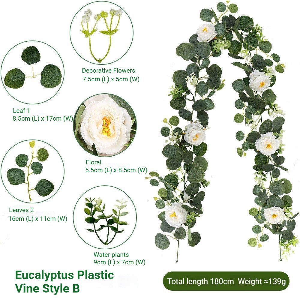 Artificial Eucalyptus Vine purple
