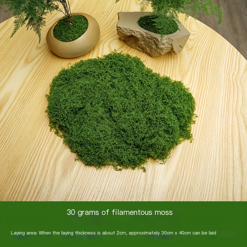 diy artificial moss lawn-Dark Green Filamentous Moss 500g (Bulk)