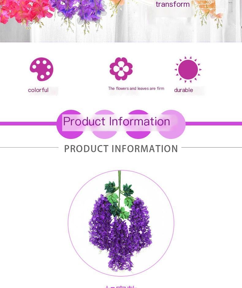 ArtificialWisteriaFlowers-BrightRed-110CM-12-StemPack