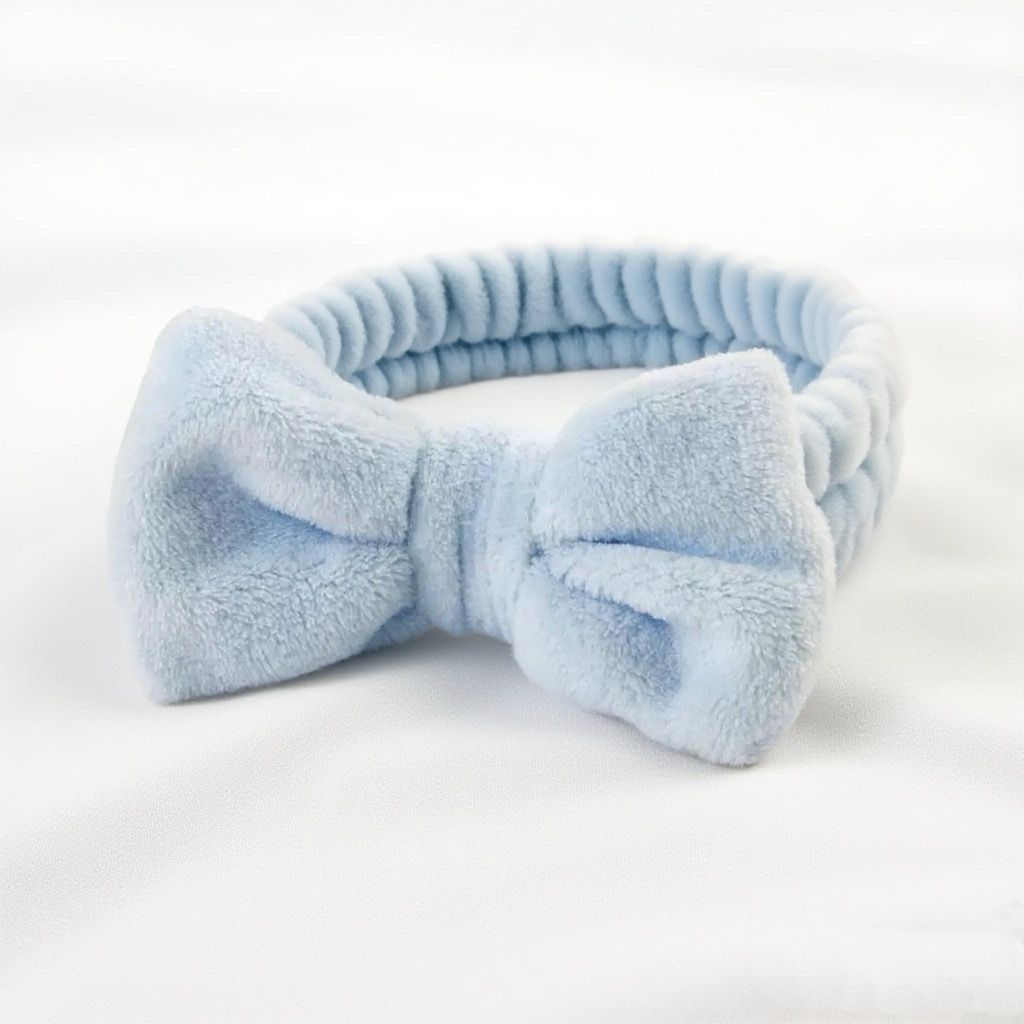 Autumn/Winter Plush Bow Headband Gray
