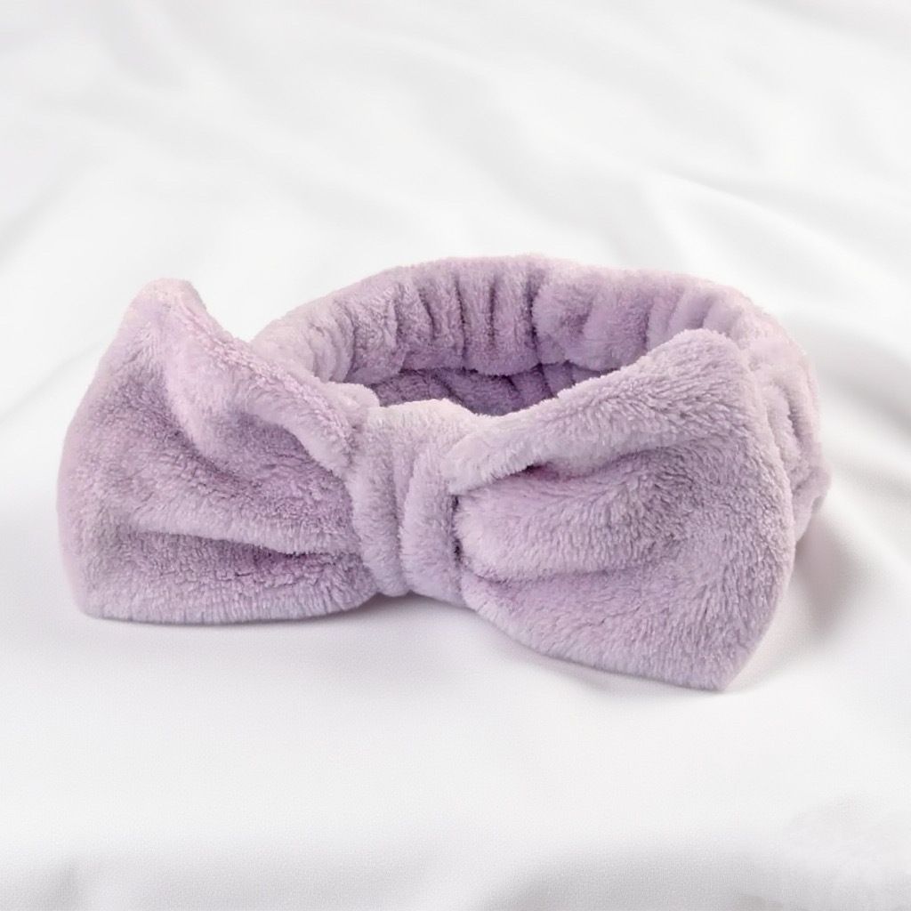 Autumn/Winter Plush Bow Headband Gray