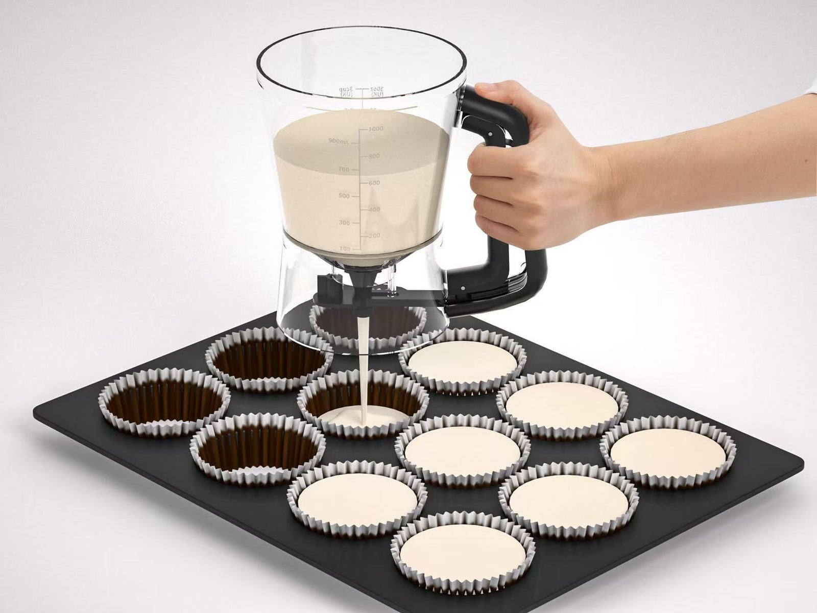 Handheld cake batter separator-Black