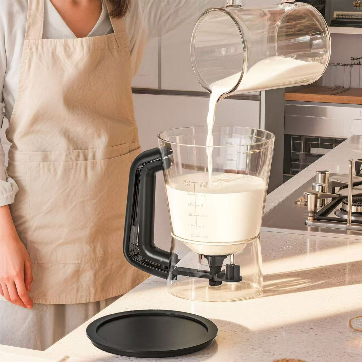 Handheld cake batter separator-Purple
