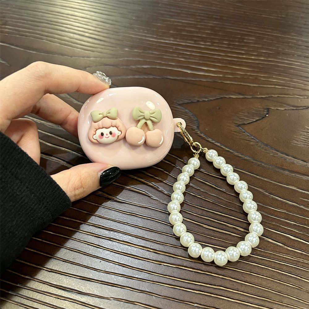 Beige headphone cover + hook AirPods 2