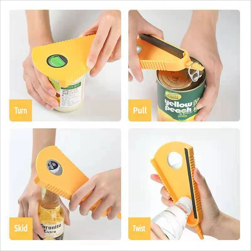 Multi-functional bottle cap opener