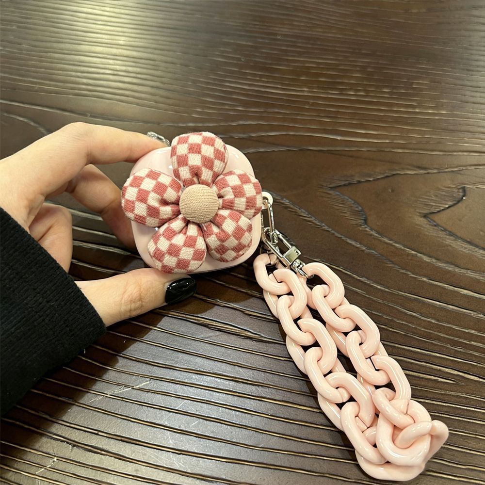 Bow Brown Bear [Beige Shell] + Beige Bear Chain AirPods 2