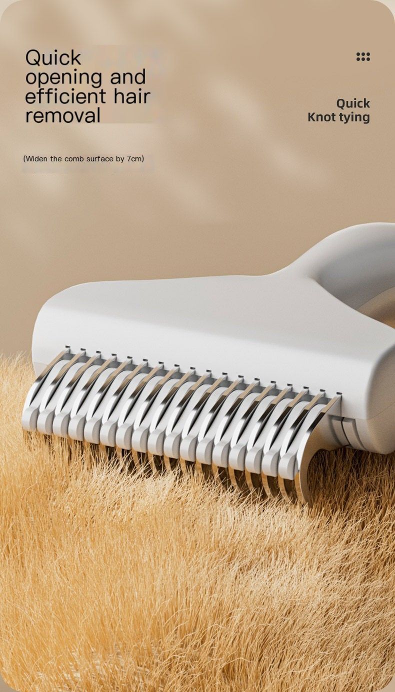 Cat hair comb-White