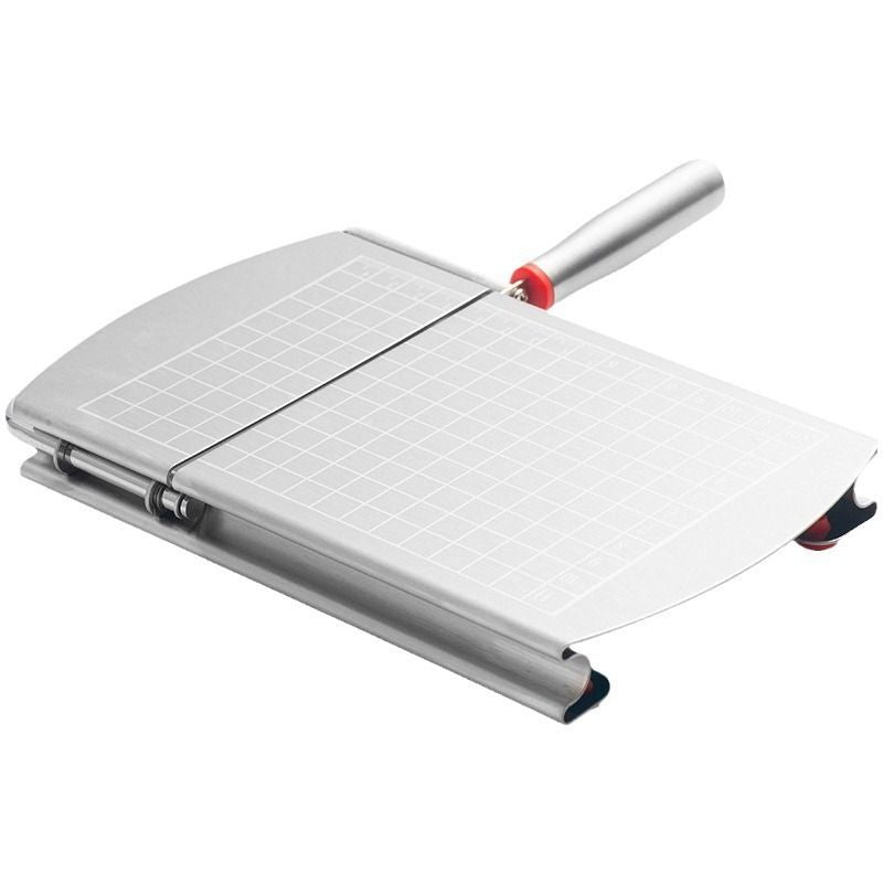 A stainless steel cheese slicer with scales-With scale