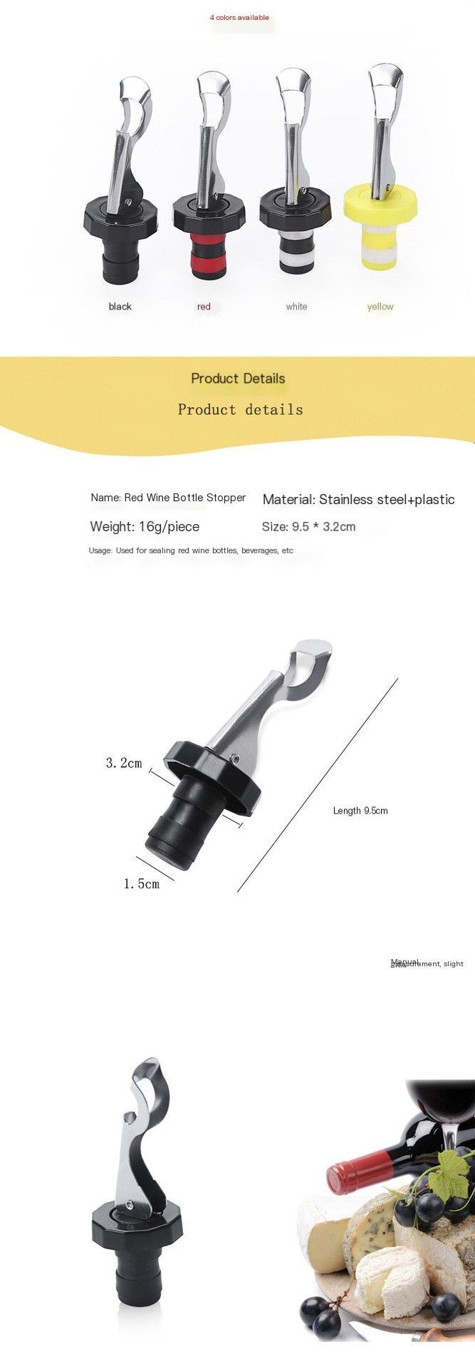 StainlessSteelWineOpenerandCorkscrew-Redandblack