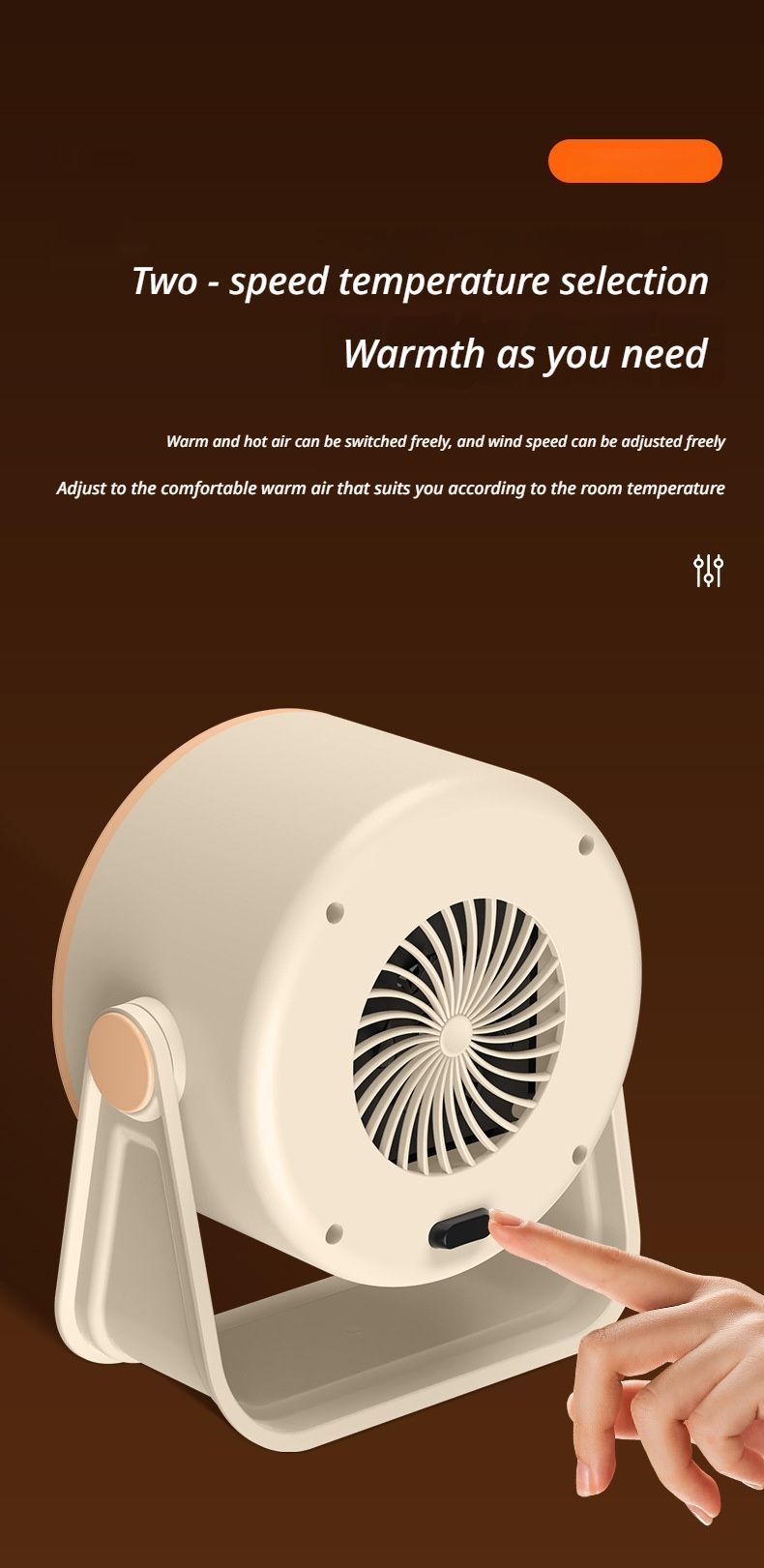 Desk heater grey