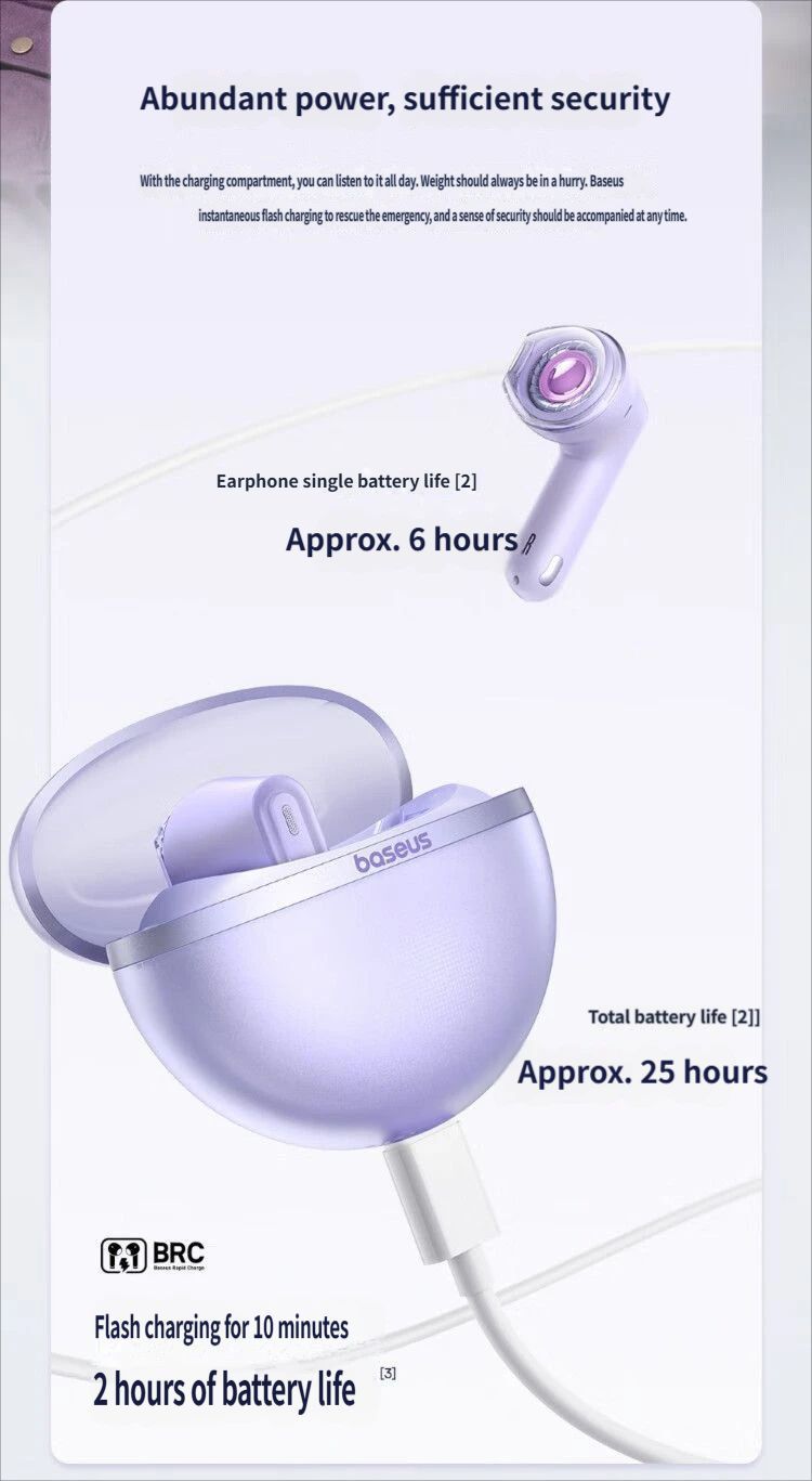Baseus E5 Bluetooth headset-Pink