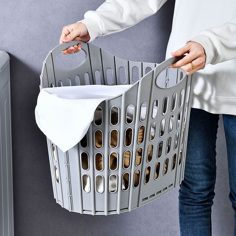 Fold the dirty clothes basket-small gray