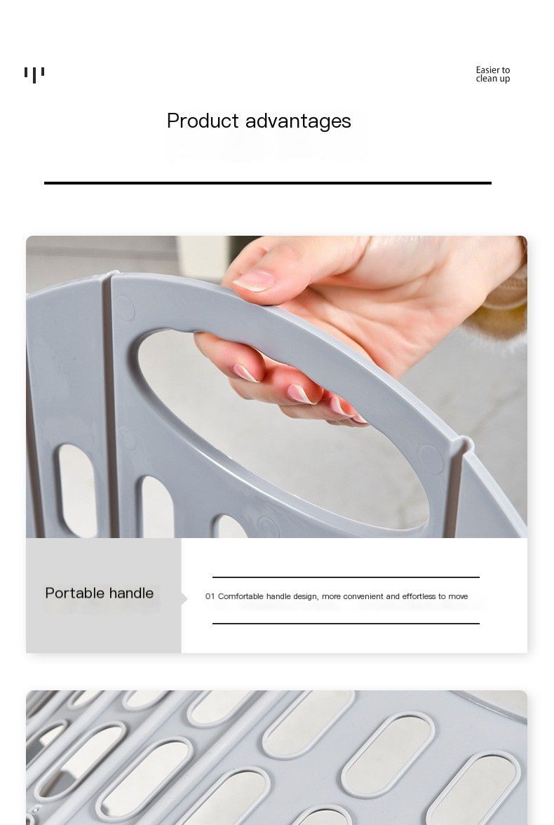 Fold the dirty clothes basket-small gray