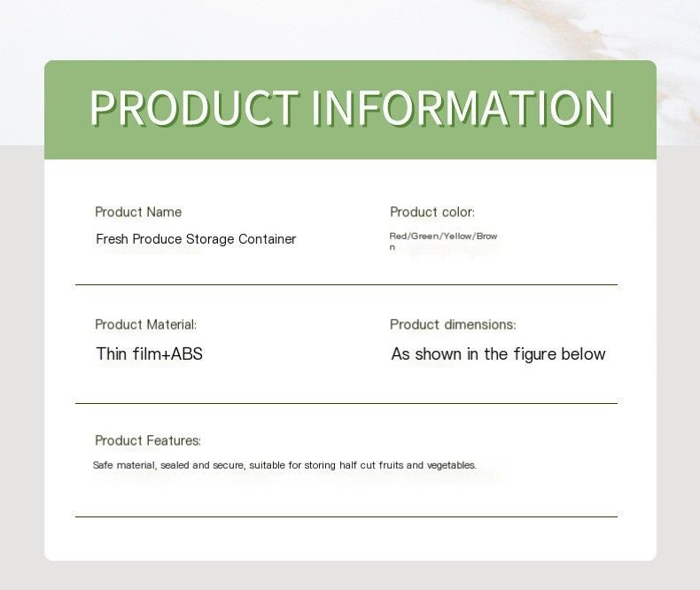 Fruit and vegetable preservation box-Tomato-TPU