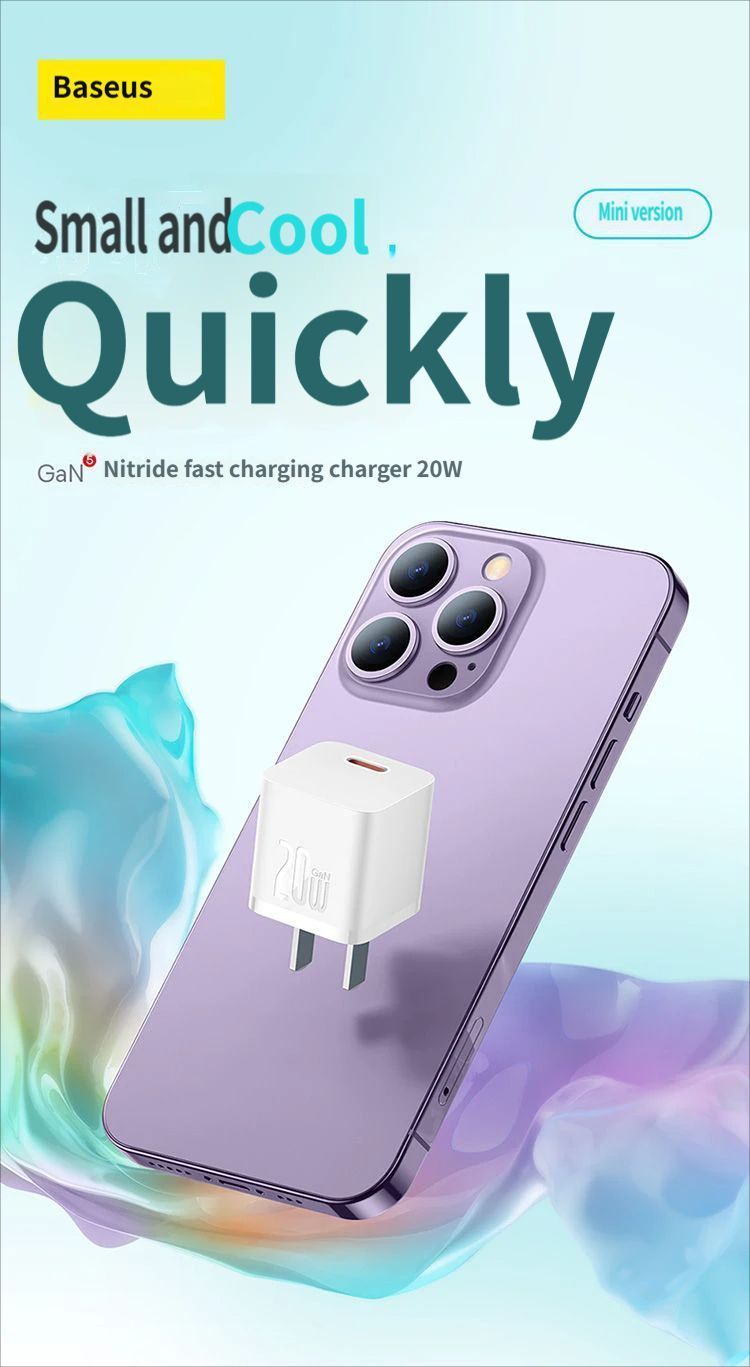 Baseus GaN5 Fast charging charger mini 1C 20W-Black