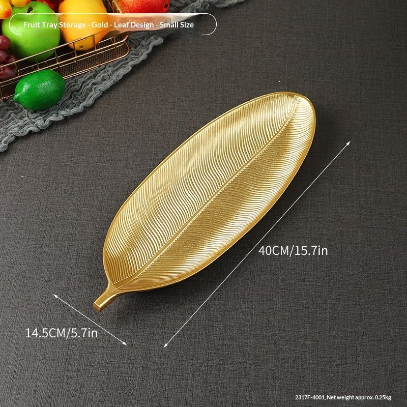 2317F-2501-Gold--VeinedLeaf25cm