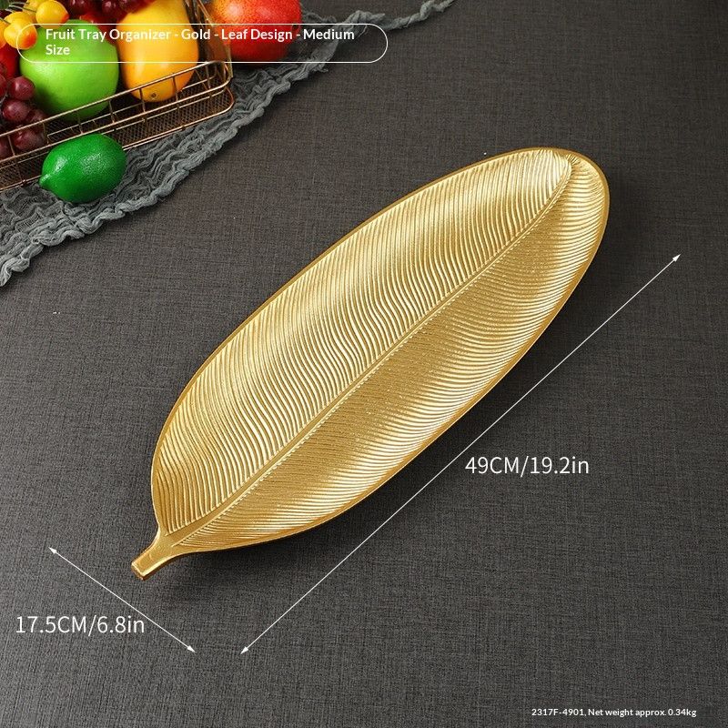 2317F-2501-Gold--VeinedLeaf25cm