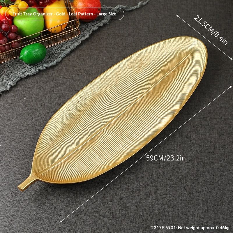2317F-2501-Gold--VeinedLeaf25cm