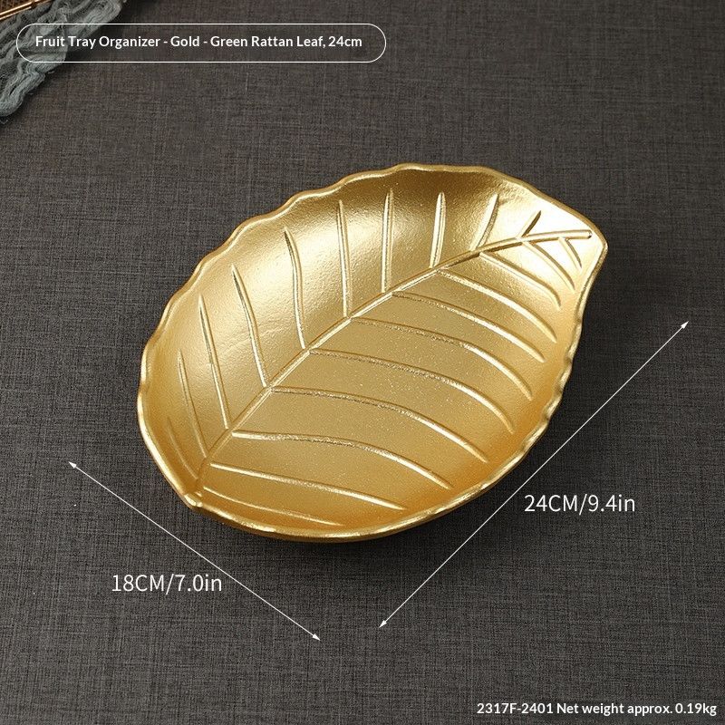 2317F-2502-Gold--VeinedLeaf30cm