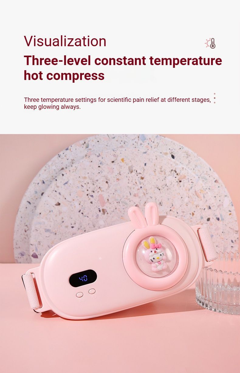 Heated Period Relief Waist Belt Pink Little Rabbit