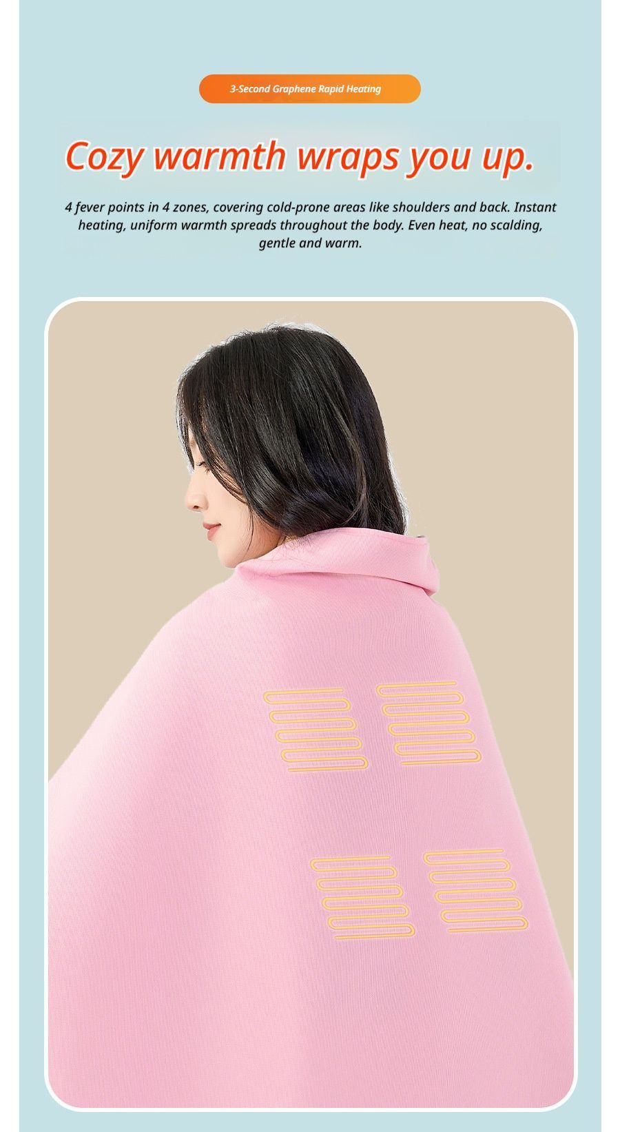 Heating Shawl - Brown