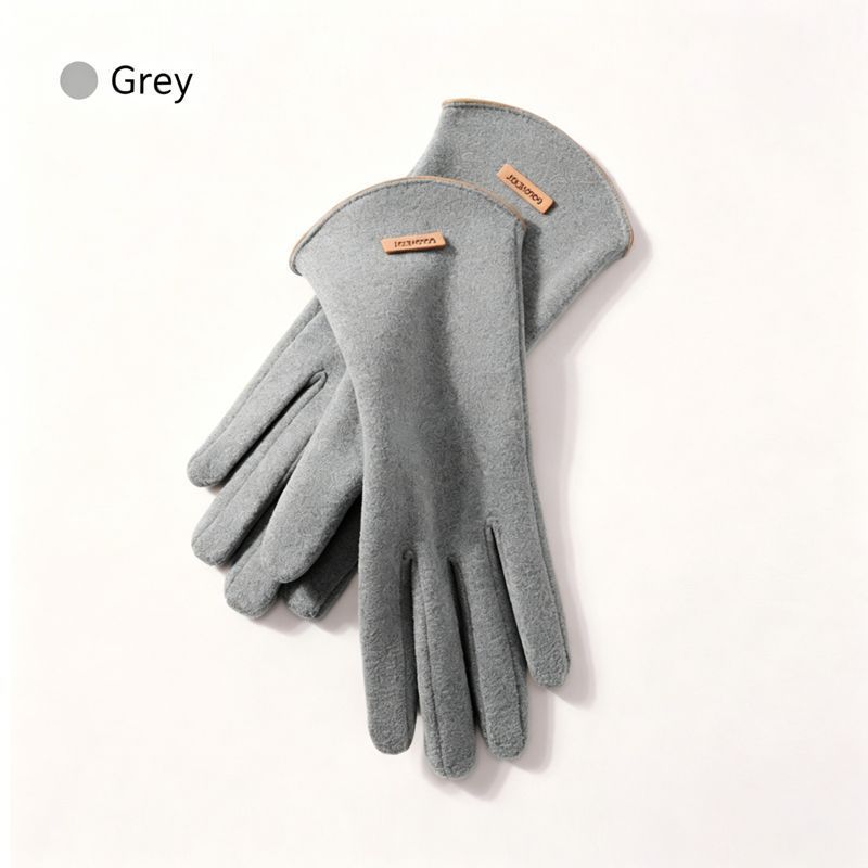 Ladies Winter Warm Cashmere Gloves DY43 Dark Tea Camel