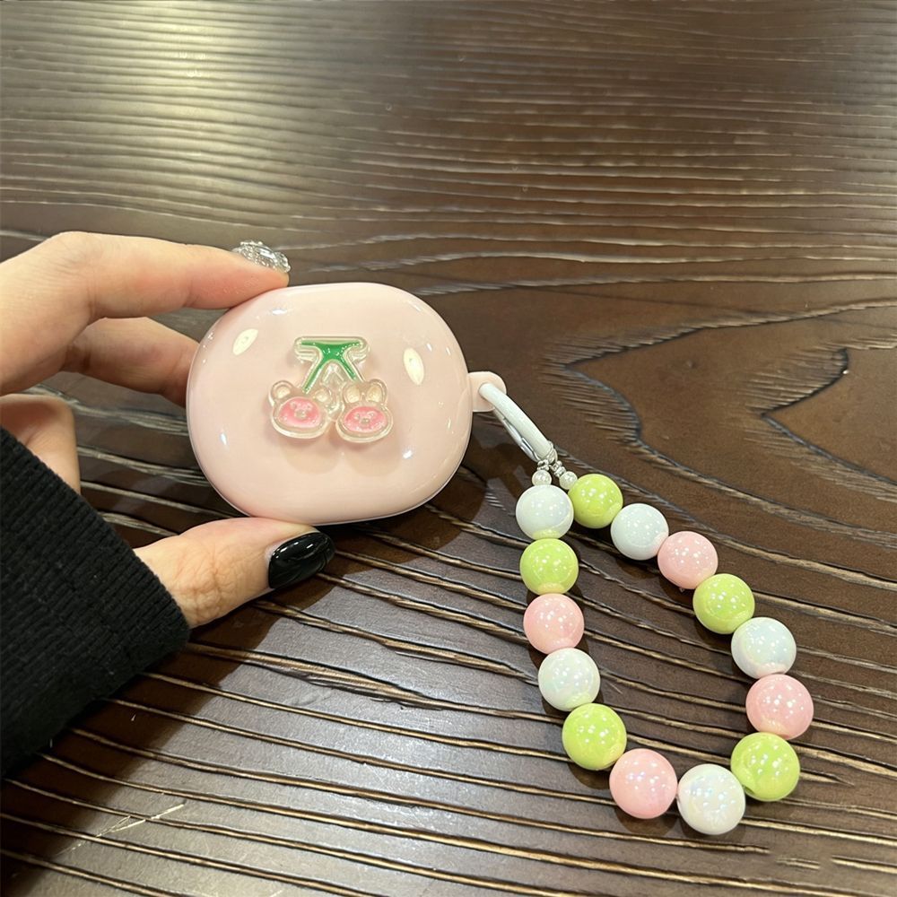 Large Pink Bow [Pink Shell] + Bow Keychain AirPods 2