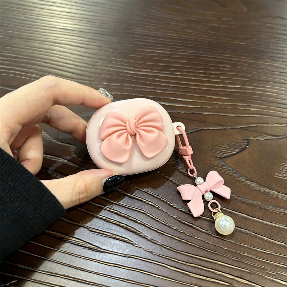 Large Pink Bow [Pink Shell] + Bow Keychain AirPods Pro