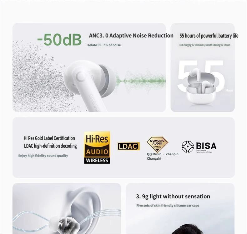 Baseus M3s Bluetooth headset-White