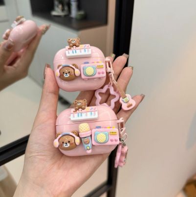 Music Bear Bluetooth Earphone Case + pendant AirPods Pro