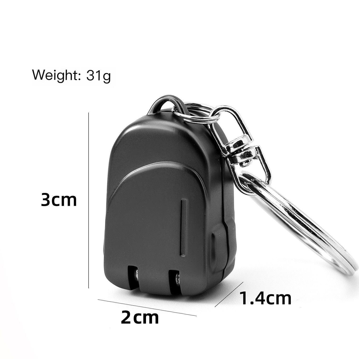 So he carried folding nail clippers-Black Mini cat and Keychain