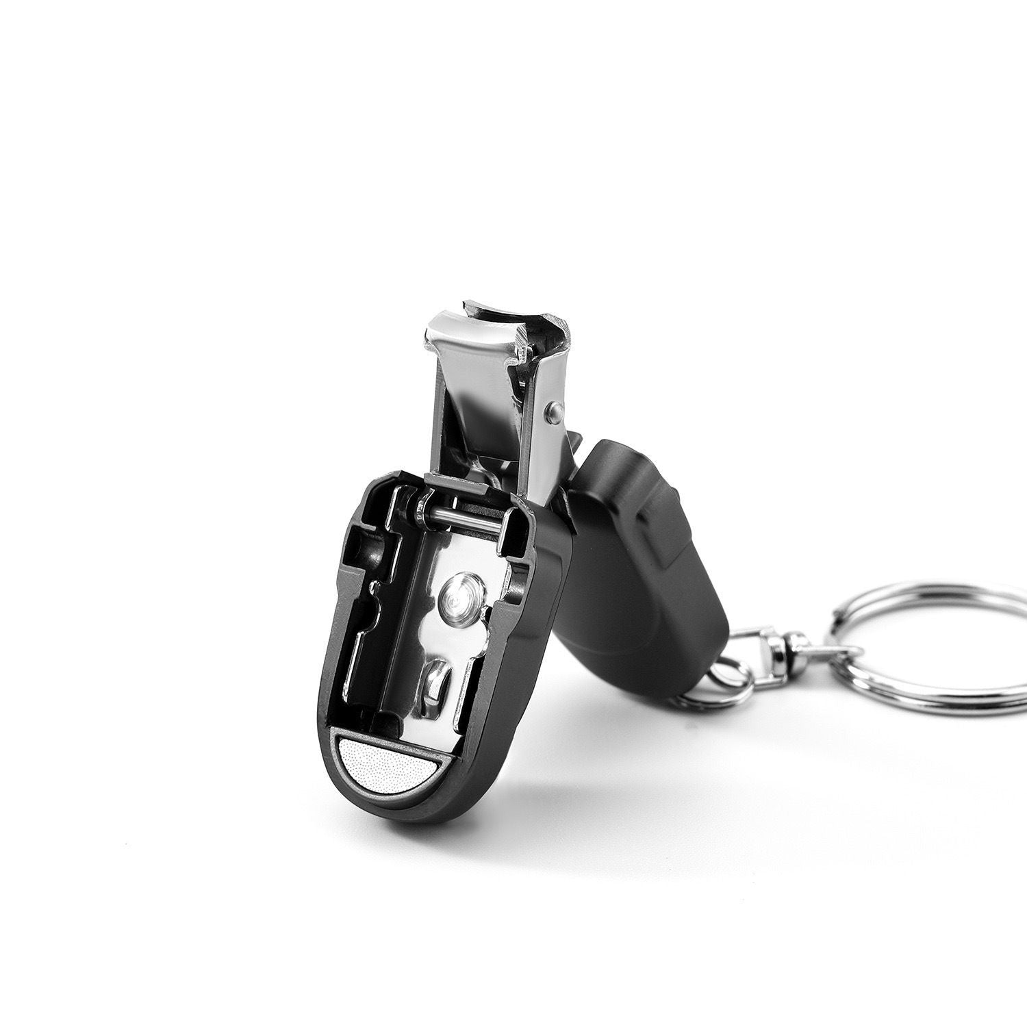 So he carried folding nail clippers-Gold Mini cat and Keychain