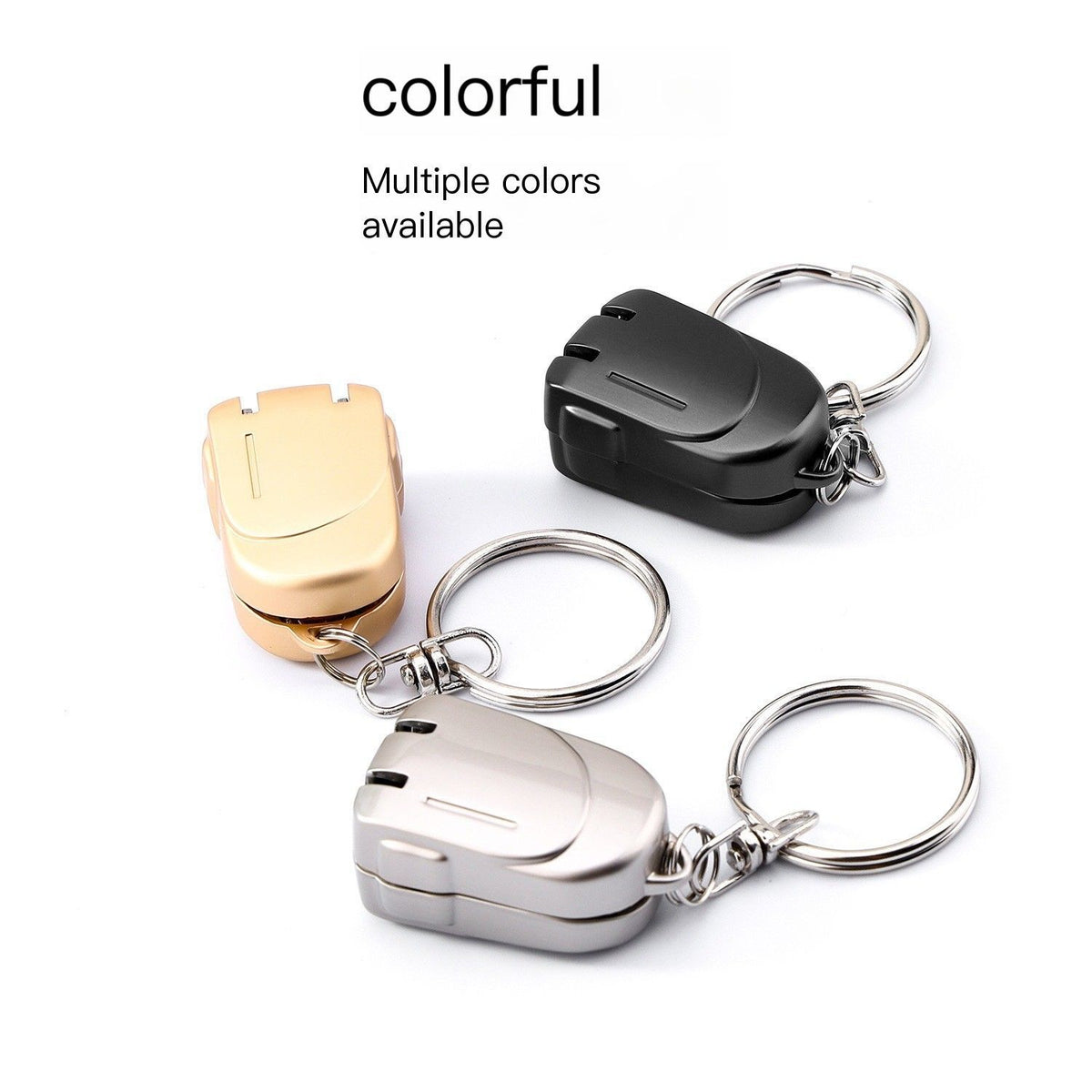 So he carried folding nail clippers-Silver Mini cat and Keychain