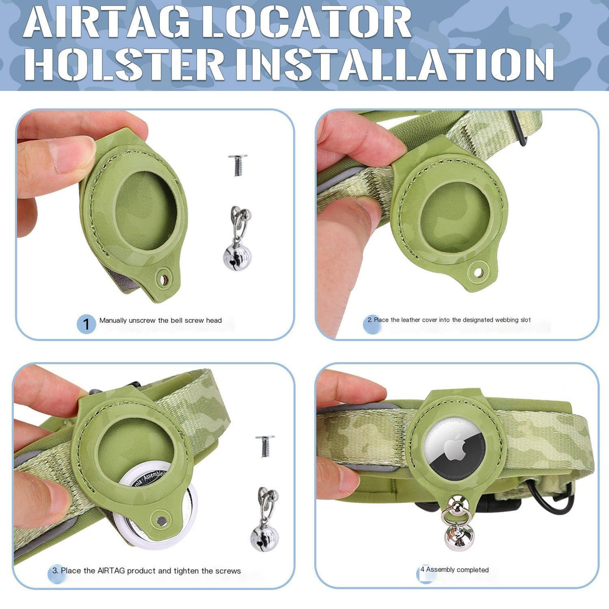 Pet positioning collar-Heart Green 1Pair2-L-without locator