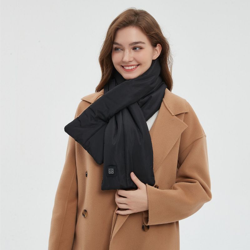Rechargeable Thickened Heated Scarf Dark Gray