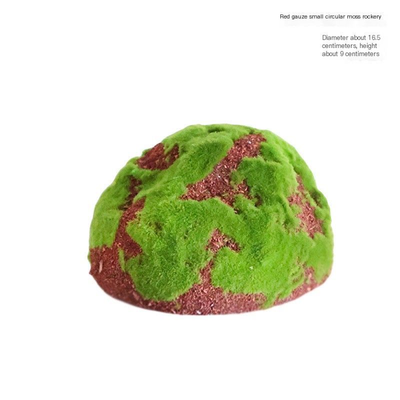 ArtificialRedSilkLargeRoundMossRockery