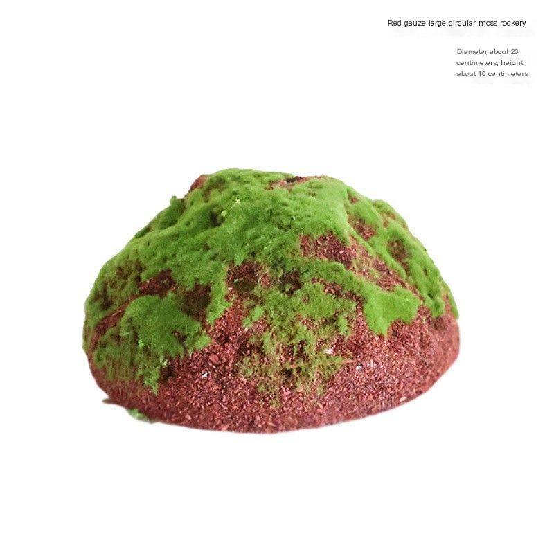 ArtificialRedSilkLargeRoundMossRockery