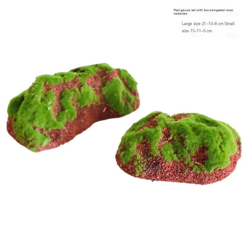 ArtificialRedSilkLargeRoundMossRockery