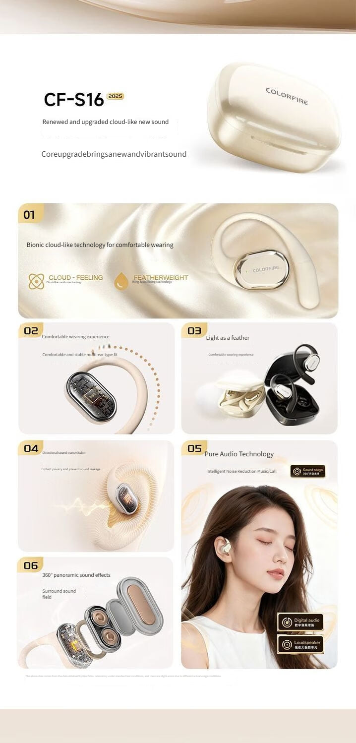 S16 Bluetooth headset-Beige