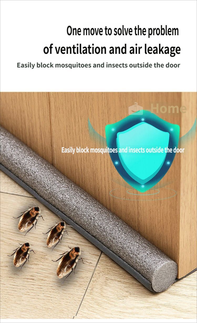 Door gap and bottom sealing strip-Black