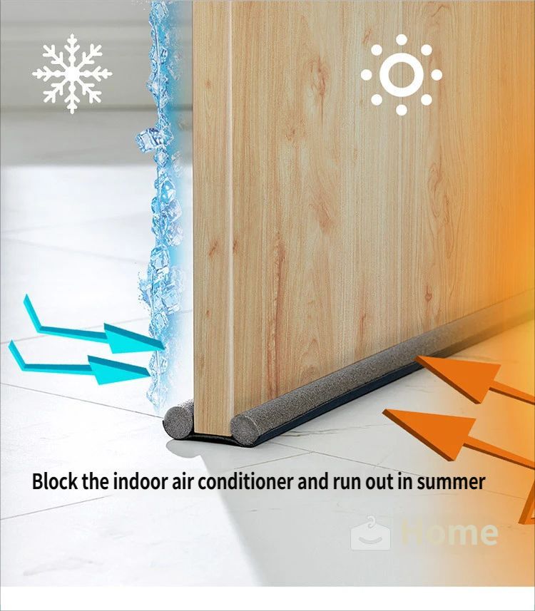 Door gap and bottom sealing strip-Black