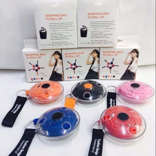 Portable folding shopping bag-Red